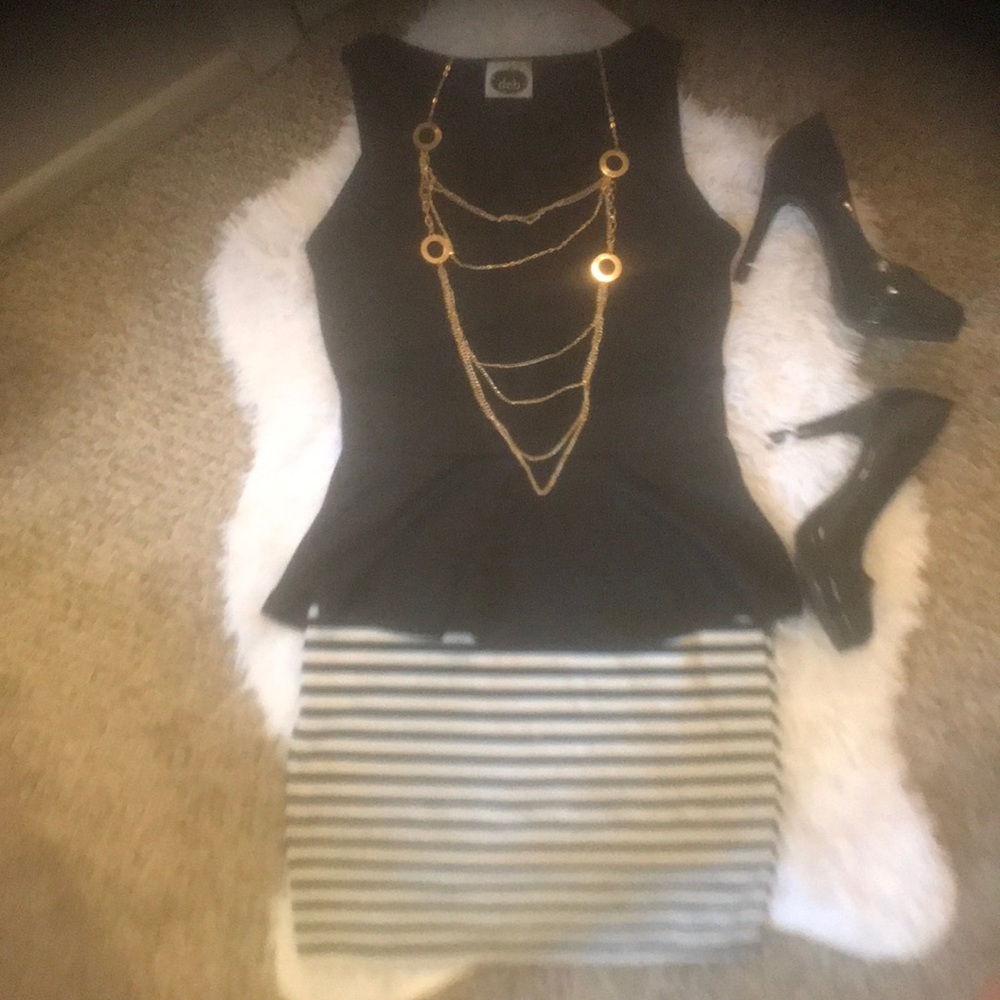 Peplum Mesh Dress (Deb)